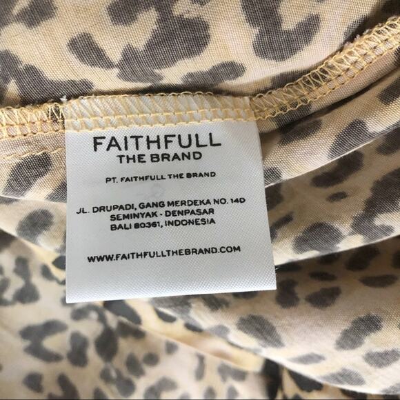 FAITHFULL THE BRAND Leopard Baja Wrap Mini Dress 2 - Picture 10 of 11